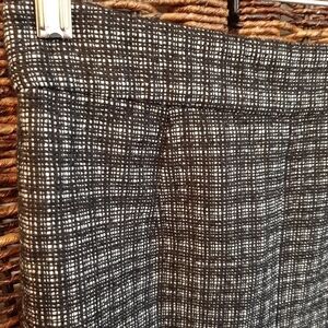 Trina Turk Small Wool Blend Tweed Knee Length Mini Pencil Skirt Black White